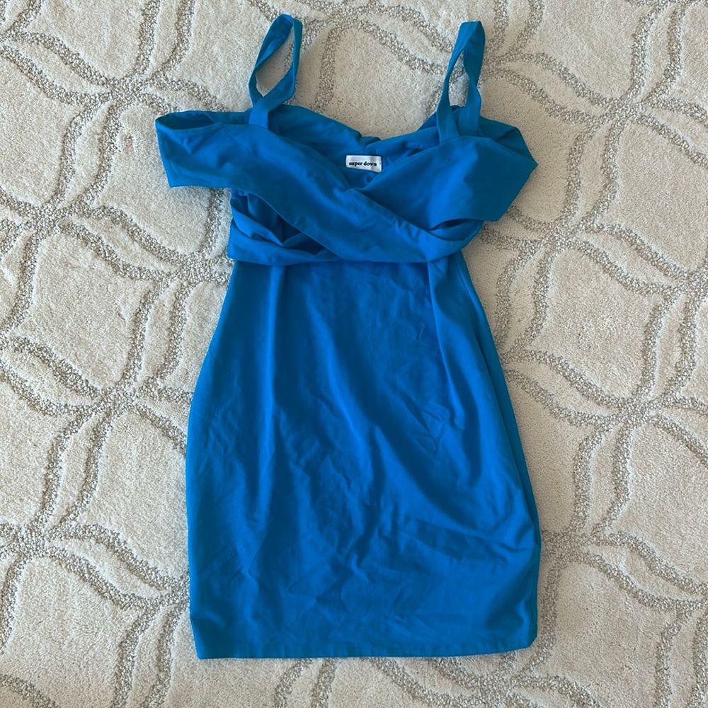 Super down 💙size small blue mini dress, NWOT